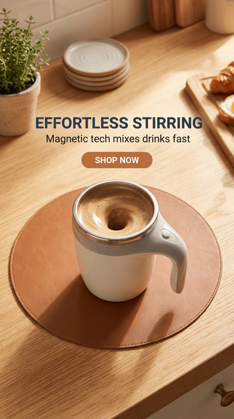 MotoMug - Automatic Magnetic Stirring Cup
