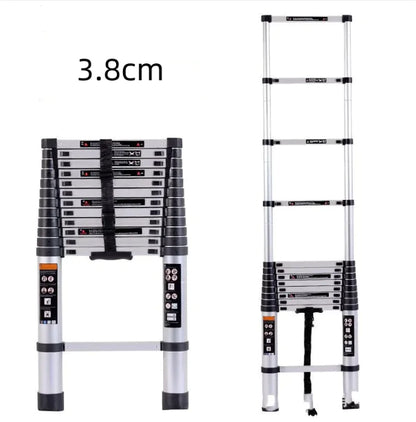 12.5 Ft Compact Extendable Aluminum Alloy Ladder - Lightweight & Durable