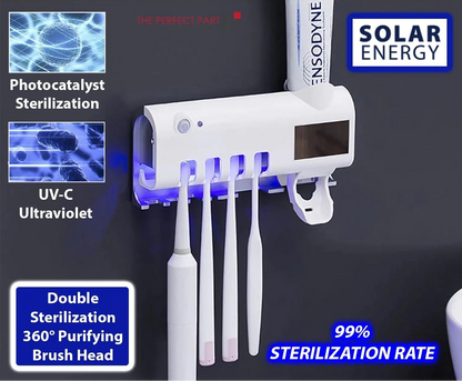 SaniDock - UV Light Sterilizer Toothbrush Holder Cleaner & Automatic Toothpaste Dispenser