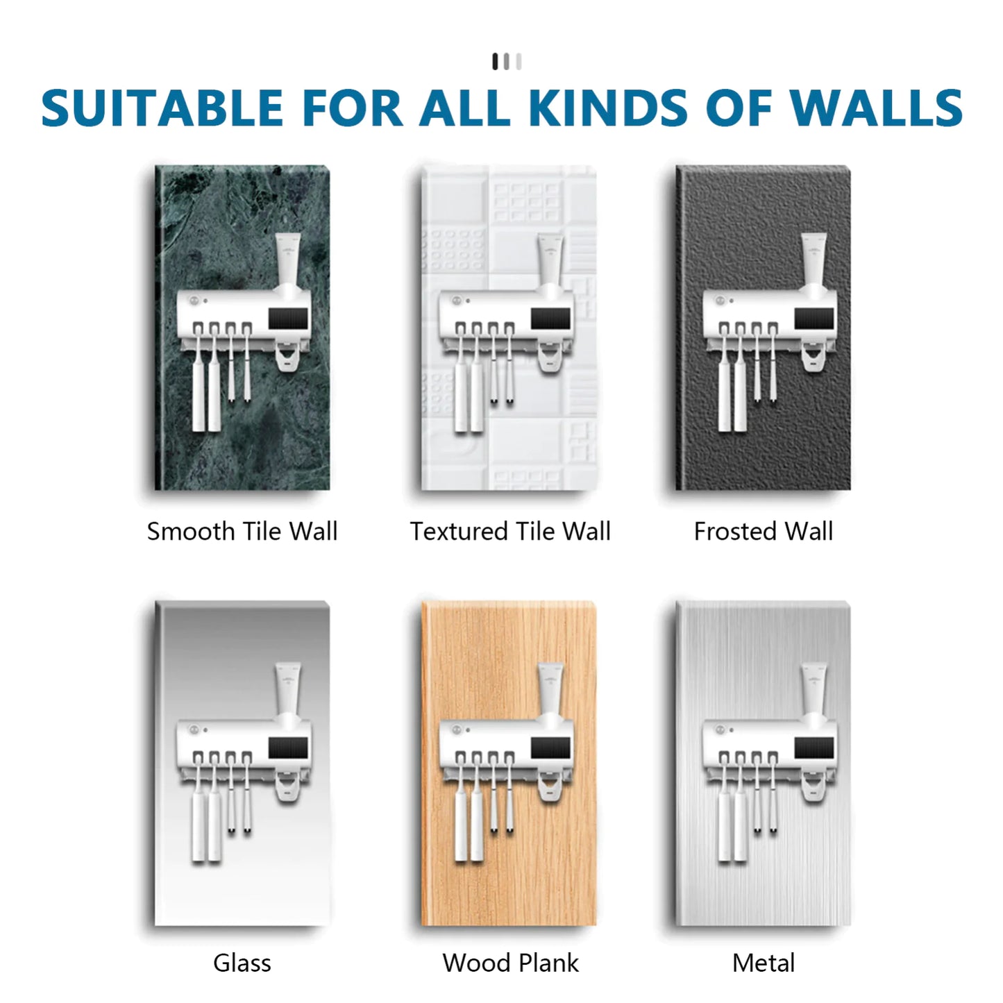 SaniDock - UV Light Sterilizer Toothbrush Holder Cleaner & Automatic Toothpaste Dispenser