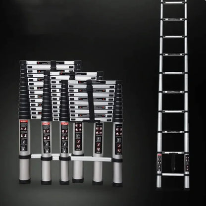 12.5 Ft Compact Extendable Aluminum Alloy Ladder - Lightweight & Durable