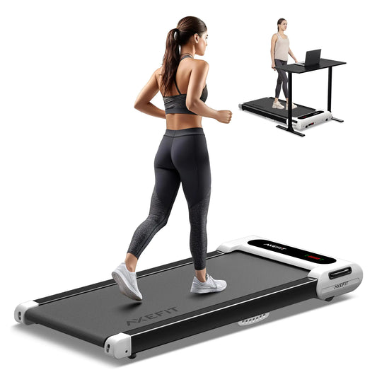 AXEFIT Walking Pad Treadmill Under Desk Treadmill Treadmill for Home Office Quiet Treadmill 2 in 1 for Walking and Jogging 2.5HP Portable Walking Treadmill with Remote Control LED Display