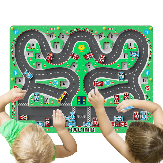 Magnetic Alphabet Maze Montessori Toys Two-Player Racing Preschool Toys for Ages 3-8 Educational Toys Fine Motor Skills Sensory Toys Toys for Boys and Girls