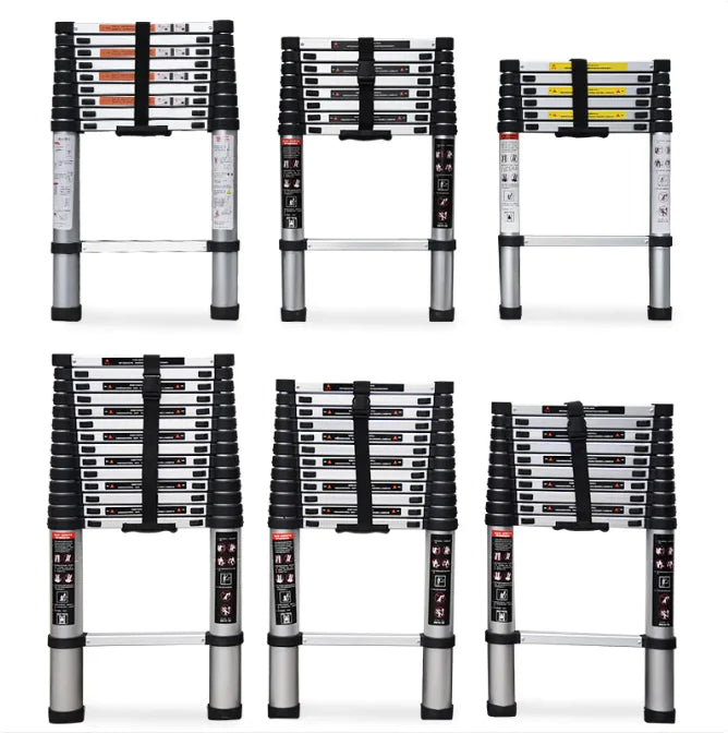 12.5 Ft Compact Extendable Aluminum Alloy Ladder - Lightweight & Durable