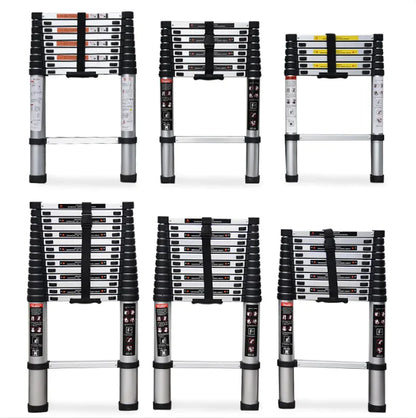 12.5 Ft Compact Extendable Aluminum Alloy Ladder - Lightweight & Durable