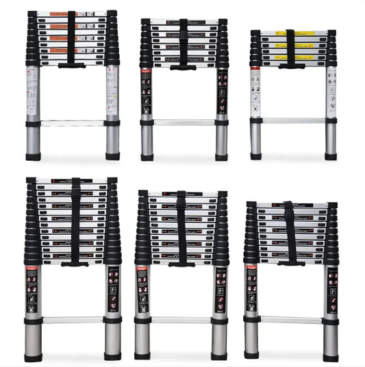 12.5 Ft Compact Extendable Aluminum Alloy Ladder - Lightweight & Durable
